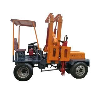 Factory Supply Wheel Loader Type Piling Driver Machine