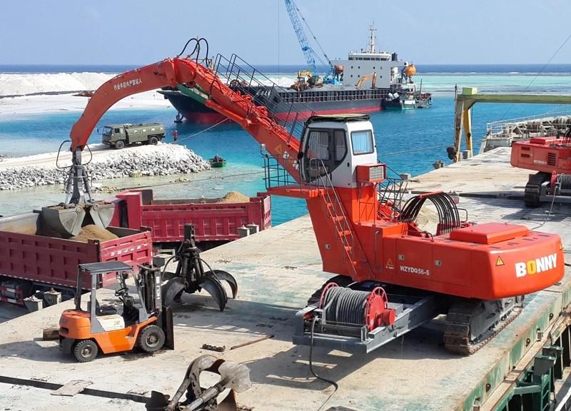 China Wzyd55-8c Bonny 55 Ton Hydraulic Material Handler with Shells for Loose Material