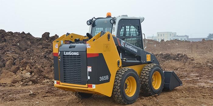 China Liugong Skid Steer Loader 800 Kg 1000 Kg 60 Kw 70 Kw 365A 365b 375b 385b with Optional Attachments (CLG365B)