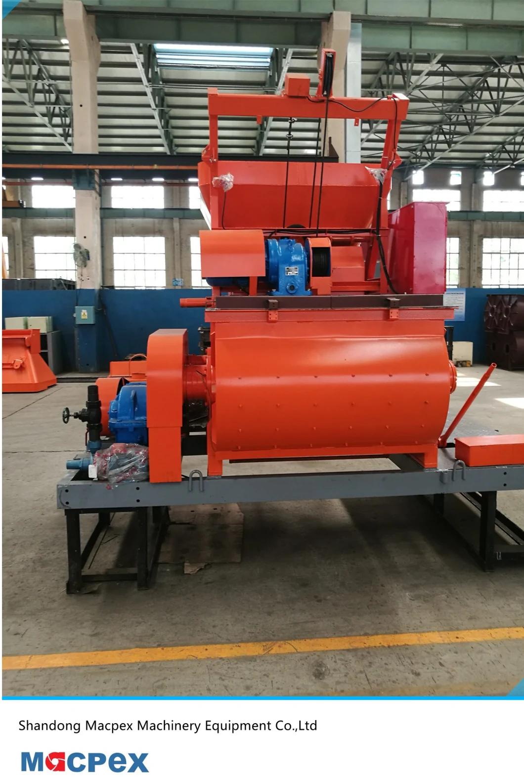 Skip Hopper Type Twin Shaft Mixer for Cement Mixing Plant