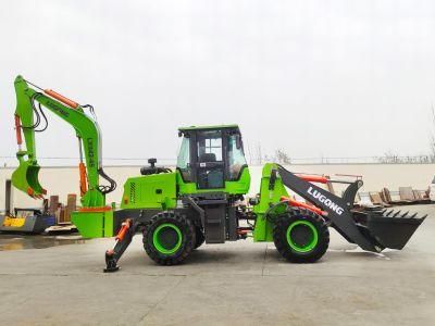 Lugong Tractor Backhoe with Front Loader and Backhoe for Sale