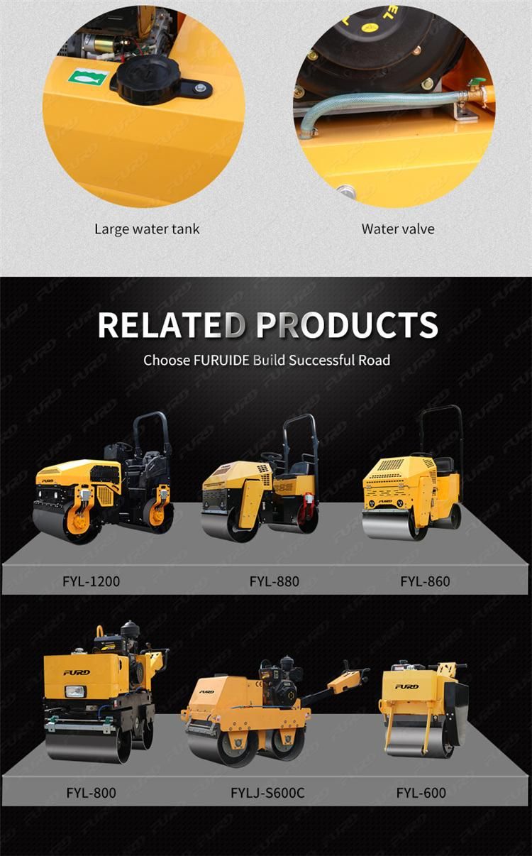 550kg Road Roller Hand Mini Vibratory Road Roller Compactor Machine Price