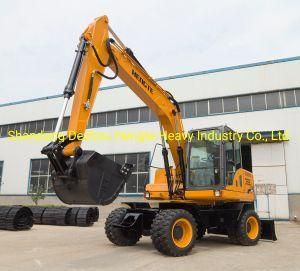 14 Ton Hente Full Hydraulic Wheel Excavator Ht145W