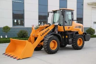 Lugong ISO CE Small Mini Awd Front End Loaders 2ton Wheel Loaders with Attachments