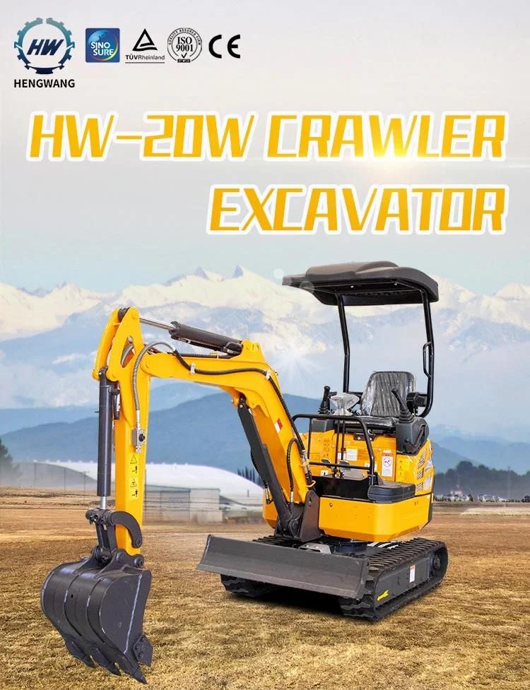Hengwang CE EPA Hydraulic Digger Crawler Machine