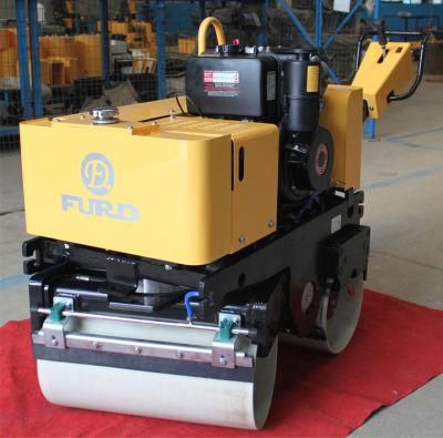 Compaction Equipment Walk Behind Double Drum Vibrating Pedestrian Roller