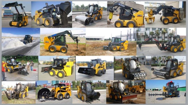 XCMG Official Xc760K Chinese Mini 1 Ton Skid Steer Loader with Attachments for Sale