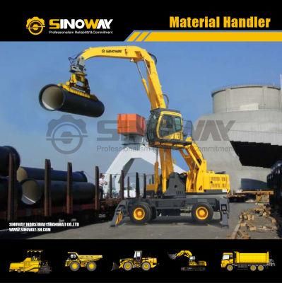 Scrap Grabbing Excavator on Wheel 35ton Material Handling Excavator