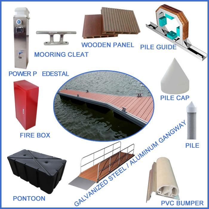 Durable Marine Ship Aluminium Floating Dock Hot Sell Floating Pontoon Dock