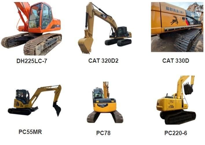 Excavator Backhoe Hydraulic Cat 5/6/7/ 8/9ton Hyundai/Kubota/Doosan/Hitachi /Volvo/ Used/Second Hand Komatsu 40/50/70-8/80 Mini Small Crawler Komatsu Excavators