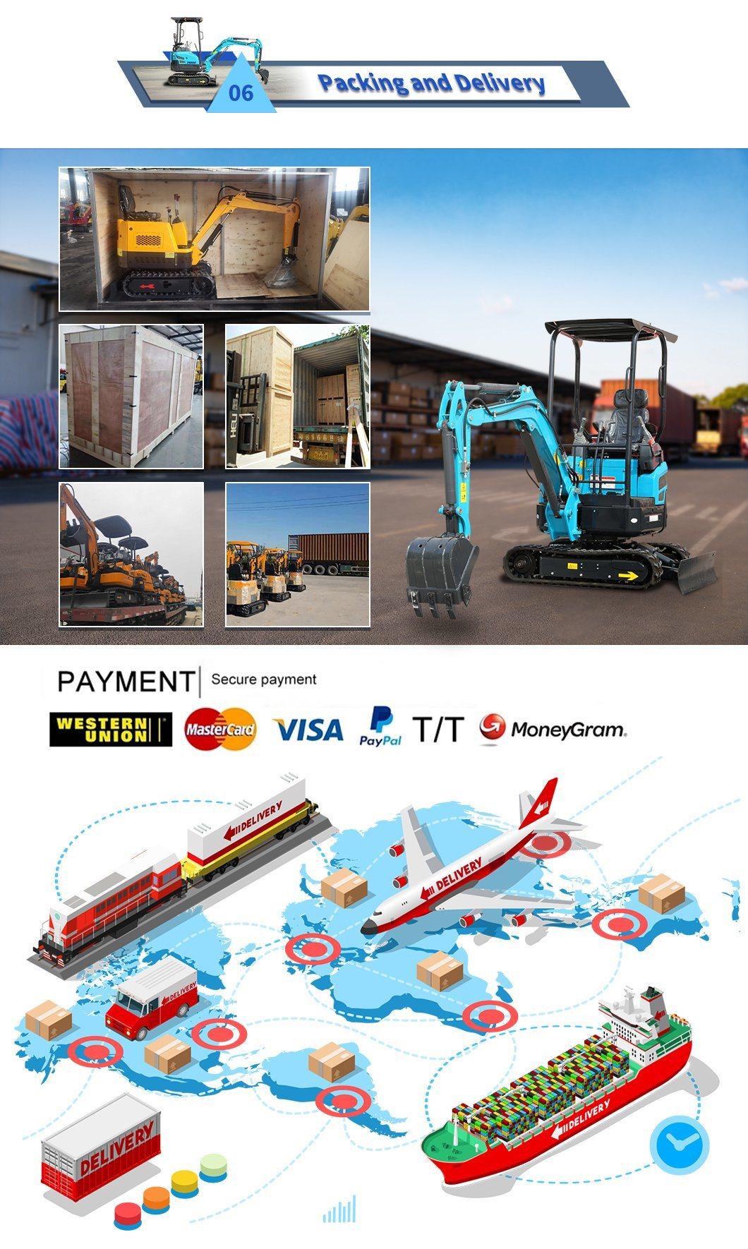 Construction Machinery Digging Multifunction Hydraulic Crawler Towable Backhoe Mini Excavator Factory