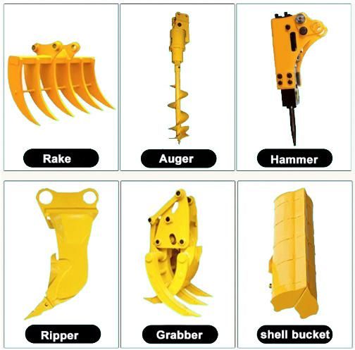 Ce Approved Mini Crawler Excavator with Attachments Earth Drill Hydraulic Rock Splitter Break Hammer