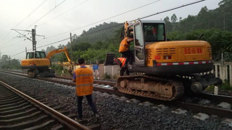 Jg80L Railway Excavator with Sleeper Changer Hirail Maintenance Machinery