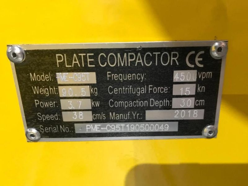 Pme-C95t High Quality Small Construction Machinery Plate Compactor