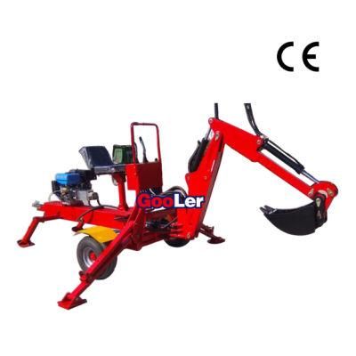 Ce Approved Small ATV Towable Backhoe Excavator with Kohler/Honda/B&S/Lf Engine for Sale