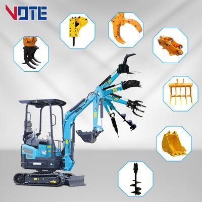 Construction Machinery 1ton Mini Excavator 2ton Mini Digger Canopy or Cabin Air-Conditioned Excavator