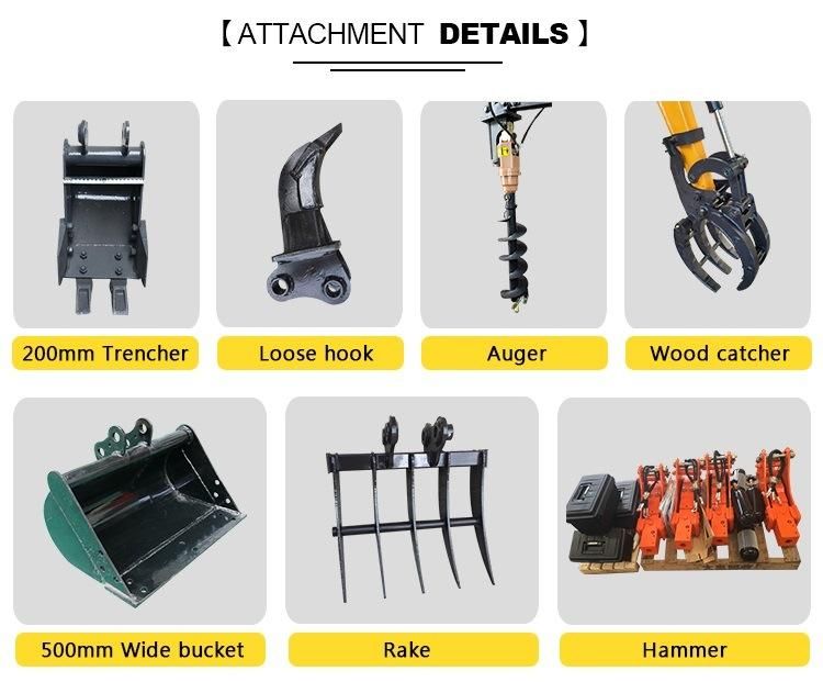 Small Excavator Chinese Mini 2.2 Ton Trenching Machine Mini Digger Digging Equipment