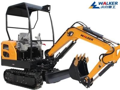 0.8/1/1.2/1.5/1.8 Tons Small Mini Excavator Front Backhoe Wheel Loader Crawler Excavator