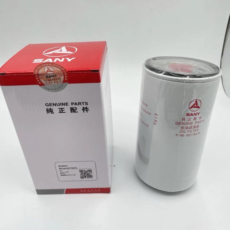 Original Quality Oil Filter, Part # 60176476 Use for Sy245 Excavator