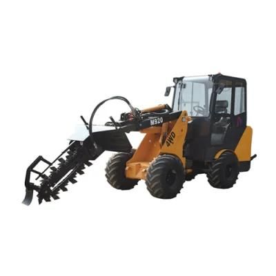 Small Trenching Machine Mini Trencher Wheel Loader for Cables Pipes