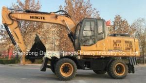 0.6m3 Chinese Excavator Manufacturer Hengte Provide Cheap 13 Ton Wheeled Excavator
