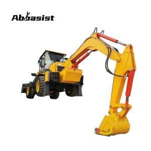 CE ISO OEM Abbasist AL25-65 Compact Excavator Loader Towable Backhoe Retroescabadora