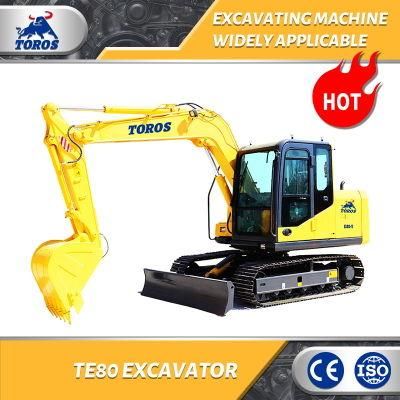 Te80 Energy &amp; Mining Malaysia Construction Works 8ton Hydraulic Excavator Colombia Mini Excavators