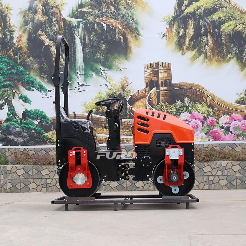 High Compacting Efficiency 1000kg Hydraulic Drive Road Roller for Asphalt Roads