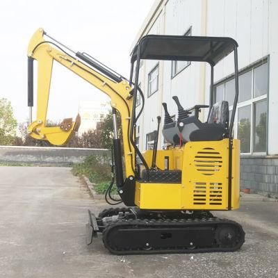 CE Chinese Mini Excavator Hydraulic 800kg 1ton 1.2 Ton Small Digger Crawler Excavator with Hammer
