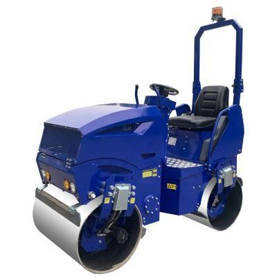 Mini Road Construction Machine Double Drum Diesel Gasoline Roller Double Drum Vibratory Roller