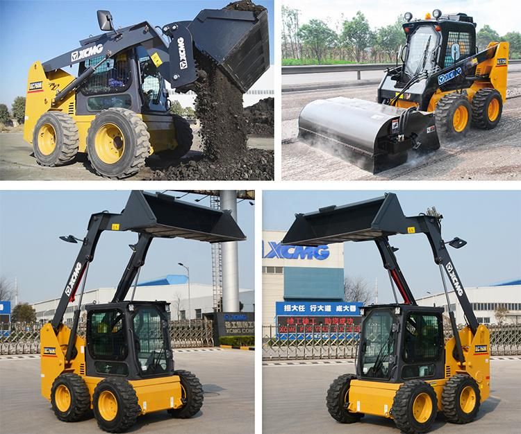 XCMG Official Xc760K Chinese Mini 1 Ton Skid Steer Loader with Attachments for Sale