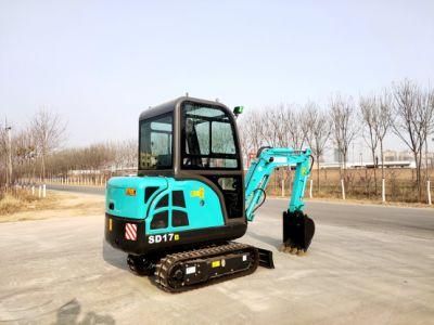 China Small Digger 1.7 Ton Pilot Control 1.8 Ton Mini Excavator with Cheap Price for Sale in Euro