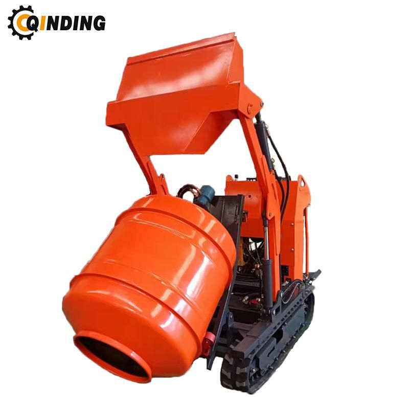 Self-Loading Crawler Dumper Concrete Mixer 500L