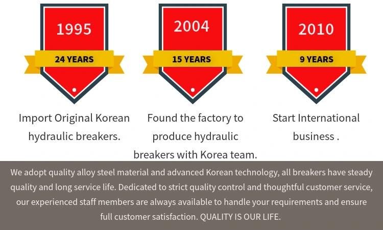 YLB750 Top Type Excavator Hydraulic Rock Breaker Hammer with Chisel