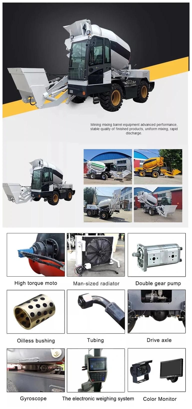 Profefessional Self Loading Portable Concrete and Mixer Self Load Cement Mixer Mini Truck Automatic Cement Mixer