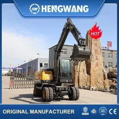 8 Ton Wheel Type Excavator with Hydraulic Hammer