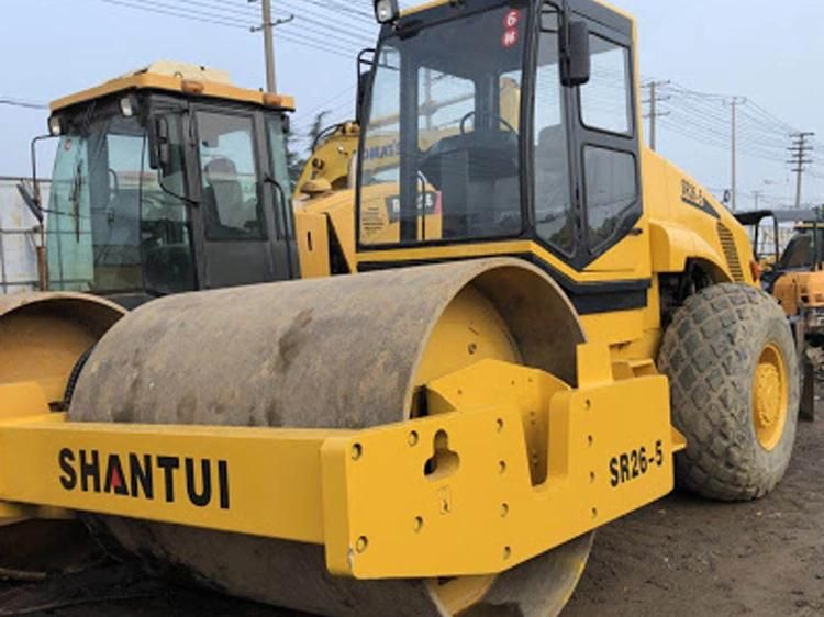 Top Quality Shantui 26 Ton Full-Hydraulic Single-Drum Vibratory Road Roller Sr26-5