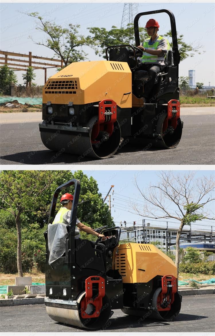 Ride on Double Drum Vibratory Road Roller for Road Construction Fyl-900