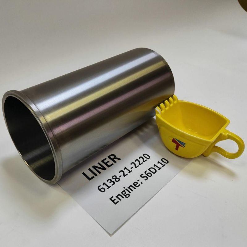 Machinery Engine Cylinder Liner 6138-21-2210 6138-21-2220 for Wheel Loader Wa400-1 Wa380 Engine S6d110