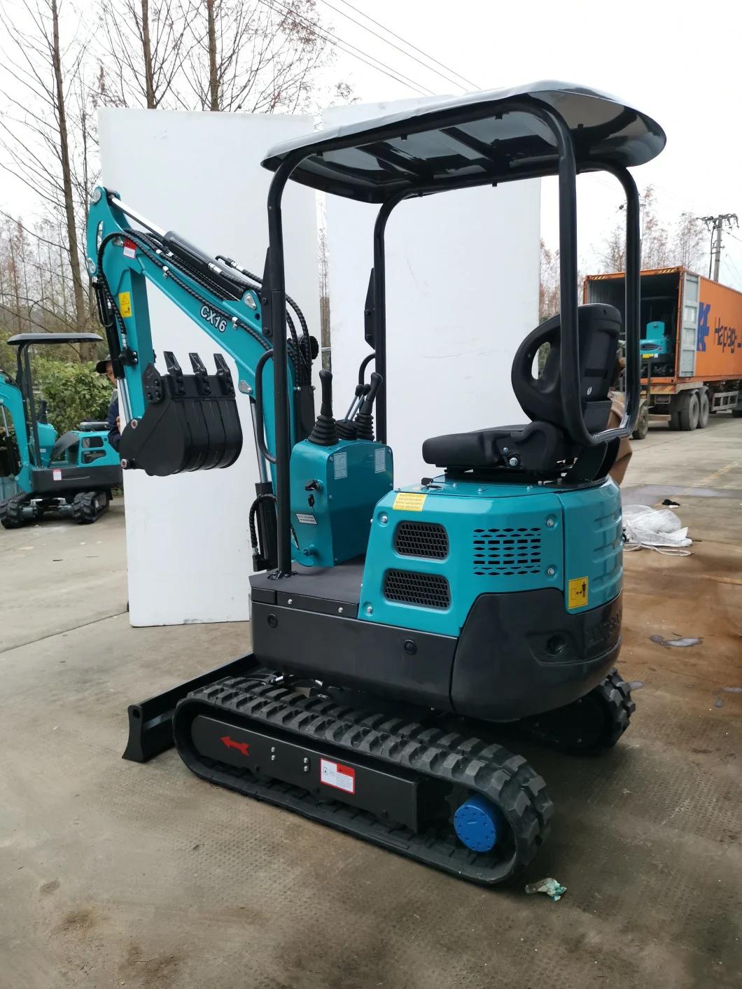 1.6t Mini Digger Crawler Excavator Machine Factory