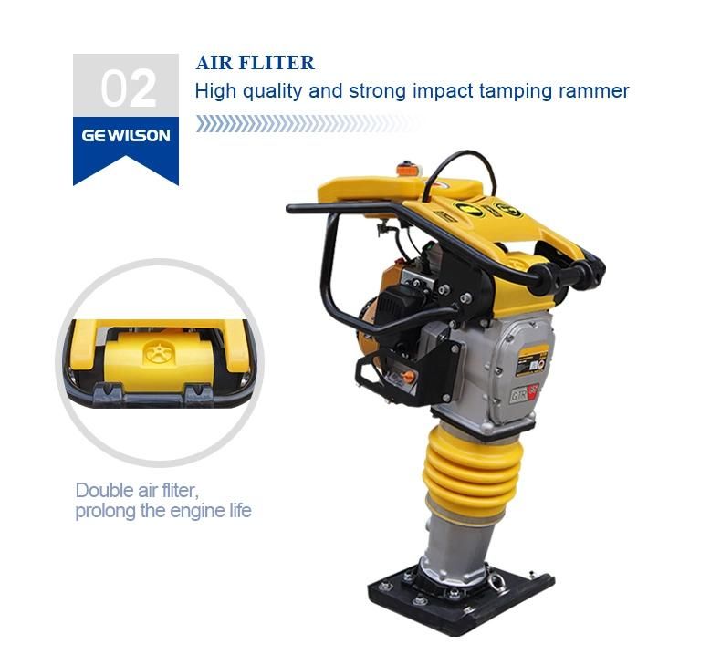 Double Air Filter Road Tamping Rammer