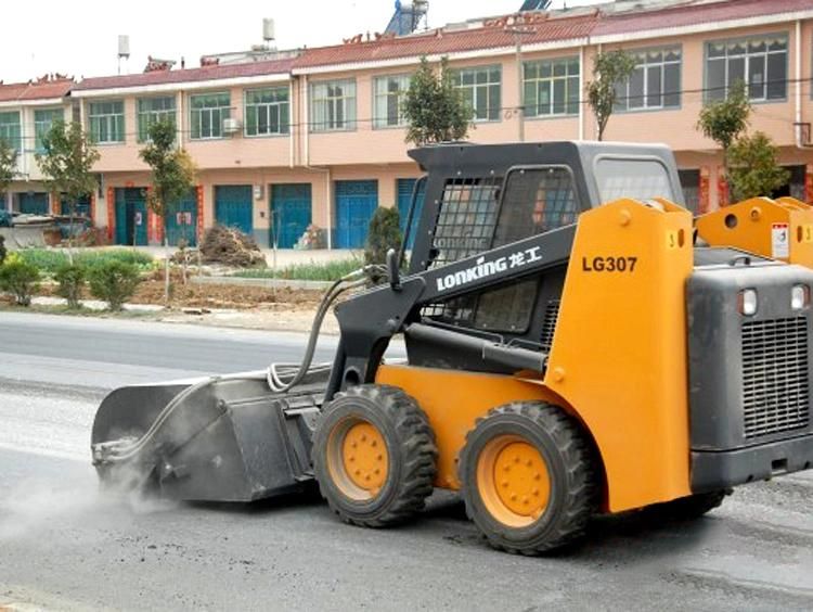 Lonking 0.43 Cbm 0.7 Ton Skid Steer Loader with Attachments (CDM307)