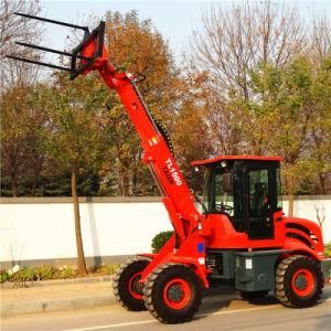 4WD Hydrostatic Telescopic Boom Wheel Loader Tl1500 EPA /Ce Front End Loader