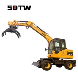 Small Wheeled Excavator with Grabber, Gripper, Sugarcane Excavator Factory