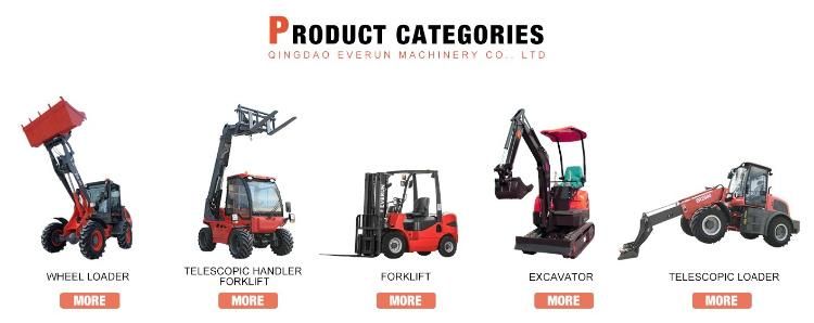 Chinese Everun China CE Er1000 1ton Front Multi-Attachment Four-Wheel Drive Compact Small Farm Construction Telescopic Telehandler Mini Wheel Loader for Sale