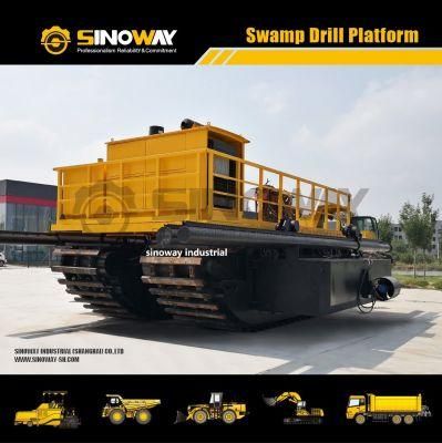 Custom Amphibious Heavy Equipment 30 Ton Marsh Equipment with Drilling Platform for Sale