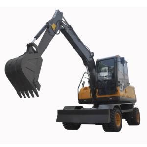 China Wheel Excavator 360 Degree Rotation Grapple Sugar Cane Excavator