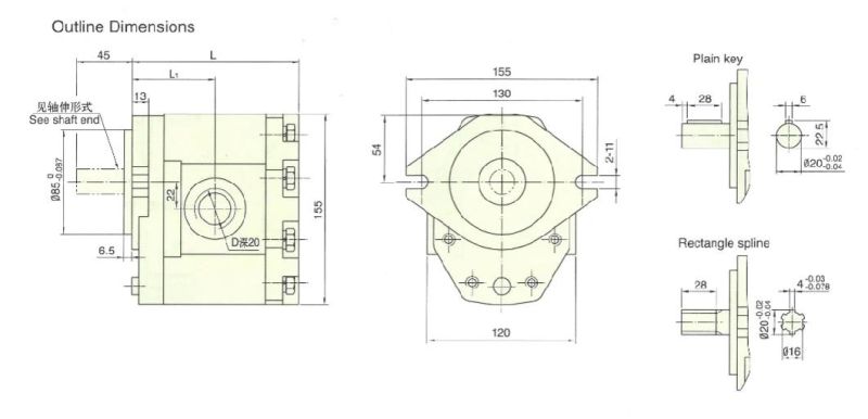 Cbf-E5 Pump Gear Pump Hydraulic Pump Oil Pump