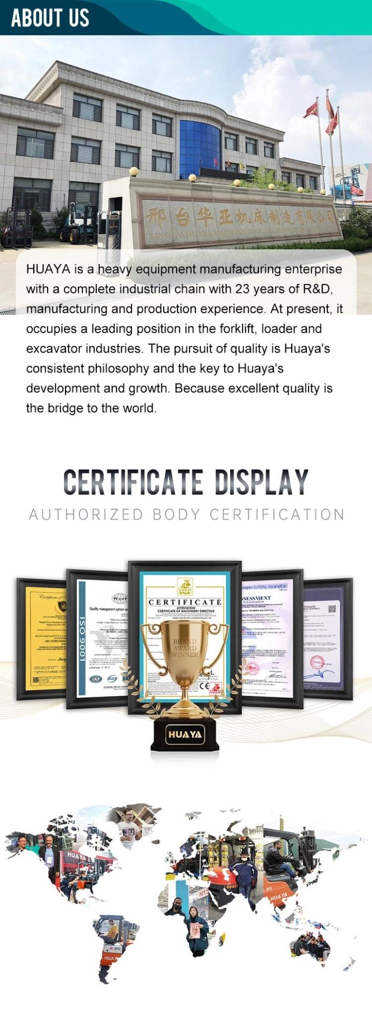 Huaya Brand New Diesel Engine Articulated Mini Wheel Loader for Sale Front End Terrain Telehandler Telescopic Shovel Loader Certified Articulated Compact Farm