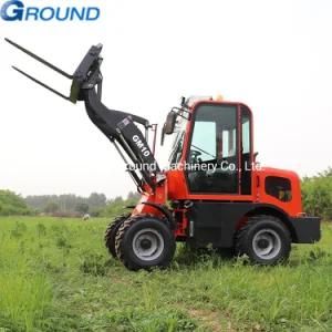 Red Color 1ton small avant articulated tractor garden landscaping wheel mini loader